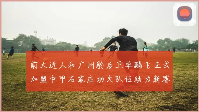 前大连人和广州豹后卫单鹏飞正式加盟中甲石家庄功夫队伍助力新赛季